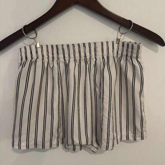 NWOT Charlie by MZ Silk Boxer // Black and White Stripe // Size L - Picture 4 of 7